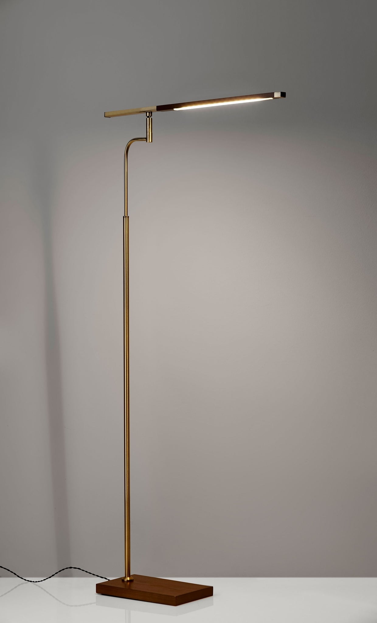 Barrett LED Floor Lamp - Walnut Adjustable Task Light-Lighting-DECOROLALA