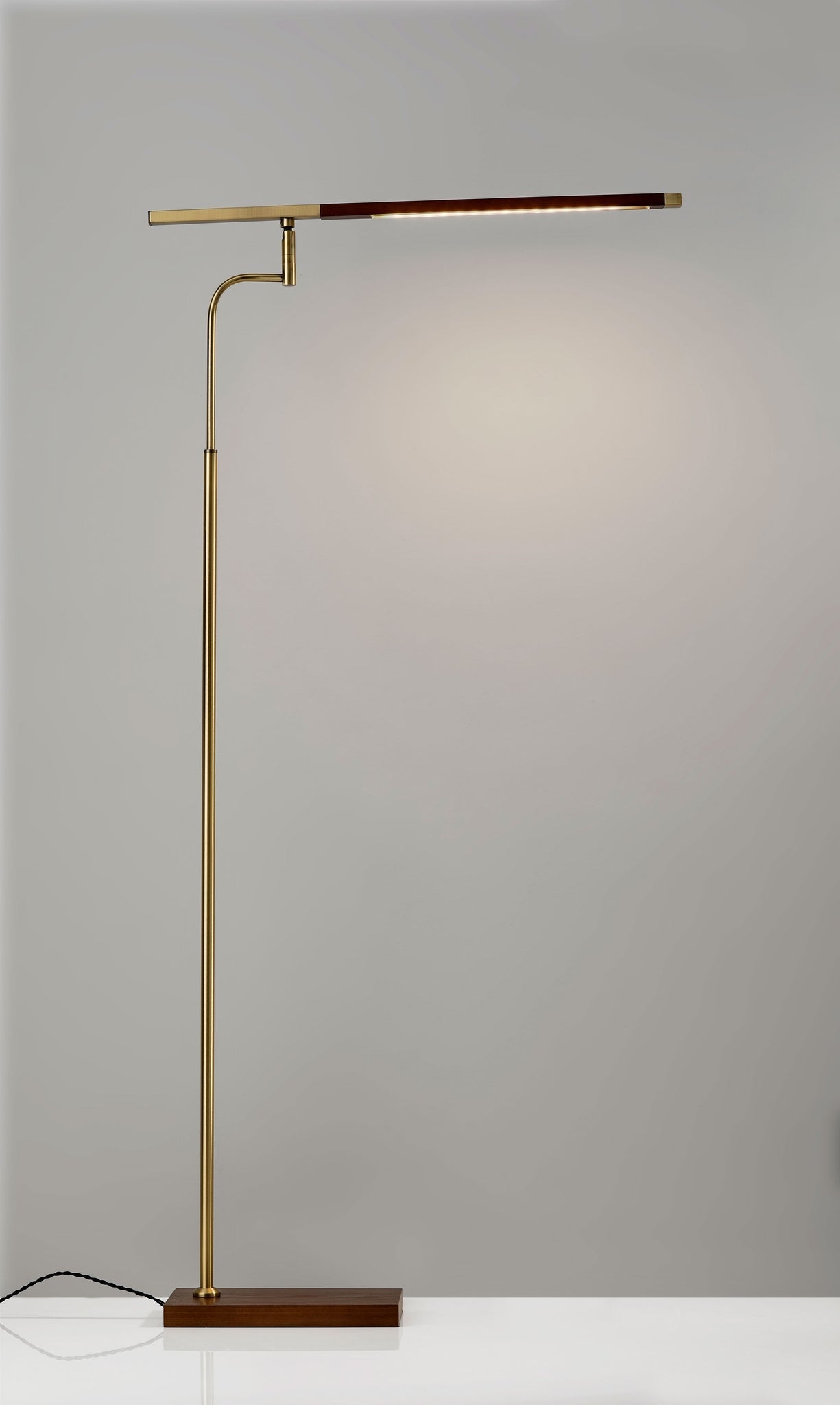 Barrett LED Floor Lamp - Walnut Adjustable Task Light-Lighting-DECOROLALA