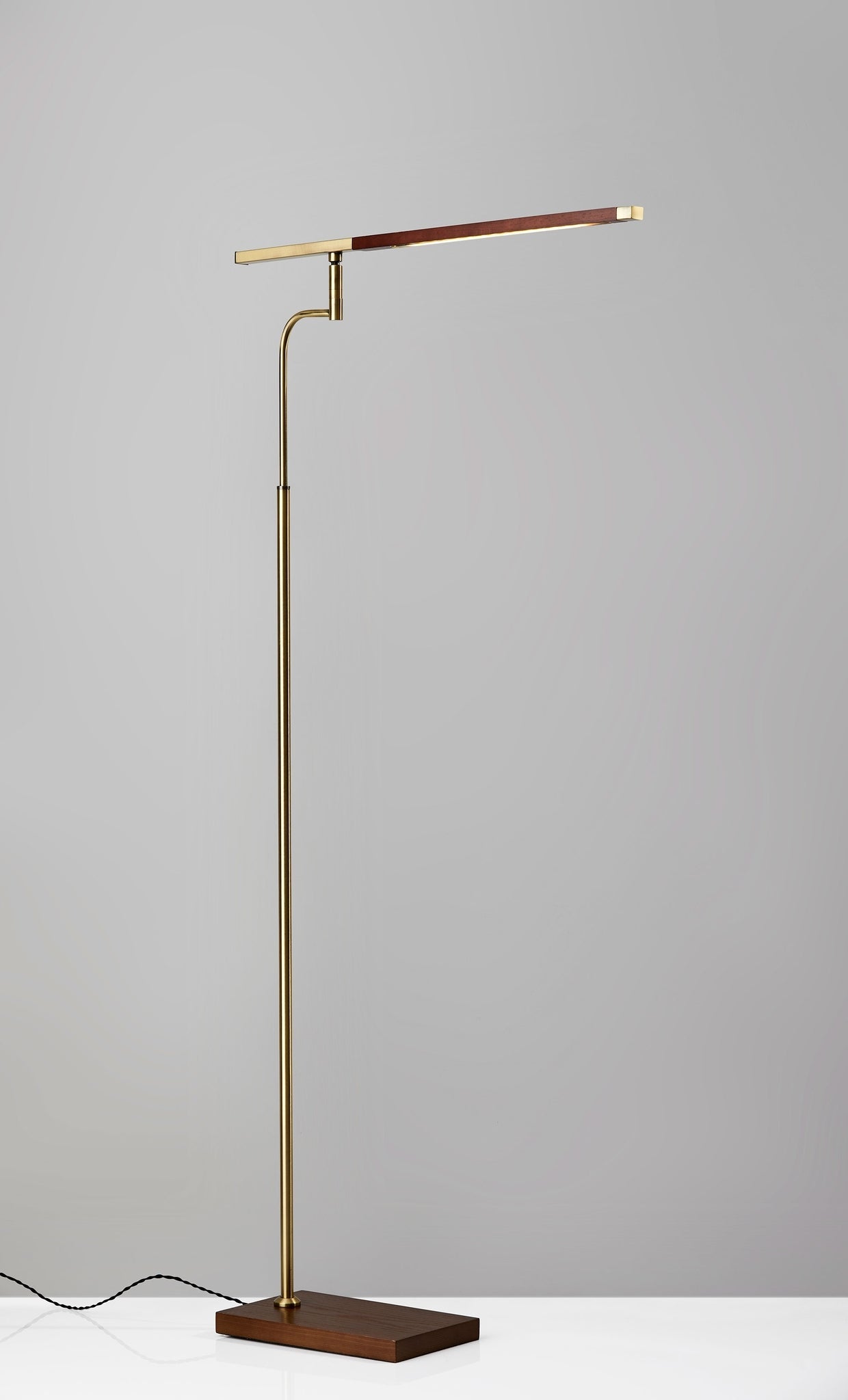 Barrett LED Floor Lamp - Walnut Adjustable Task Light-Lighting-DECOROLALA
