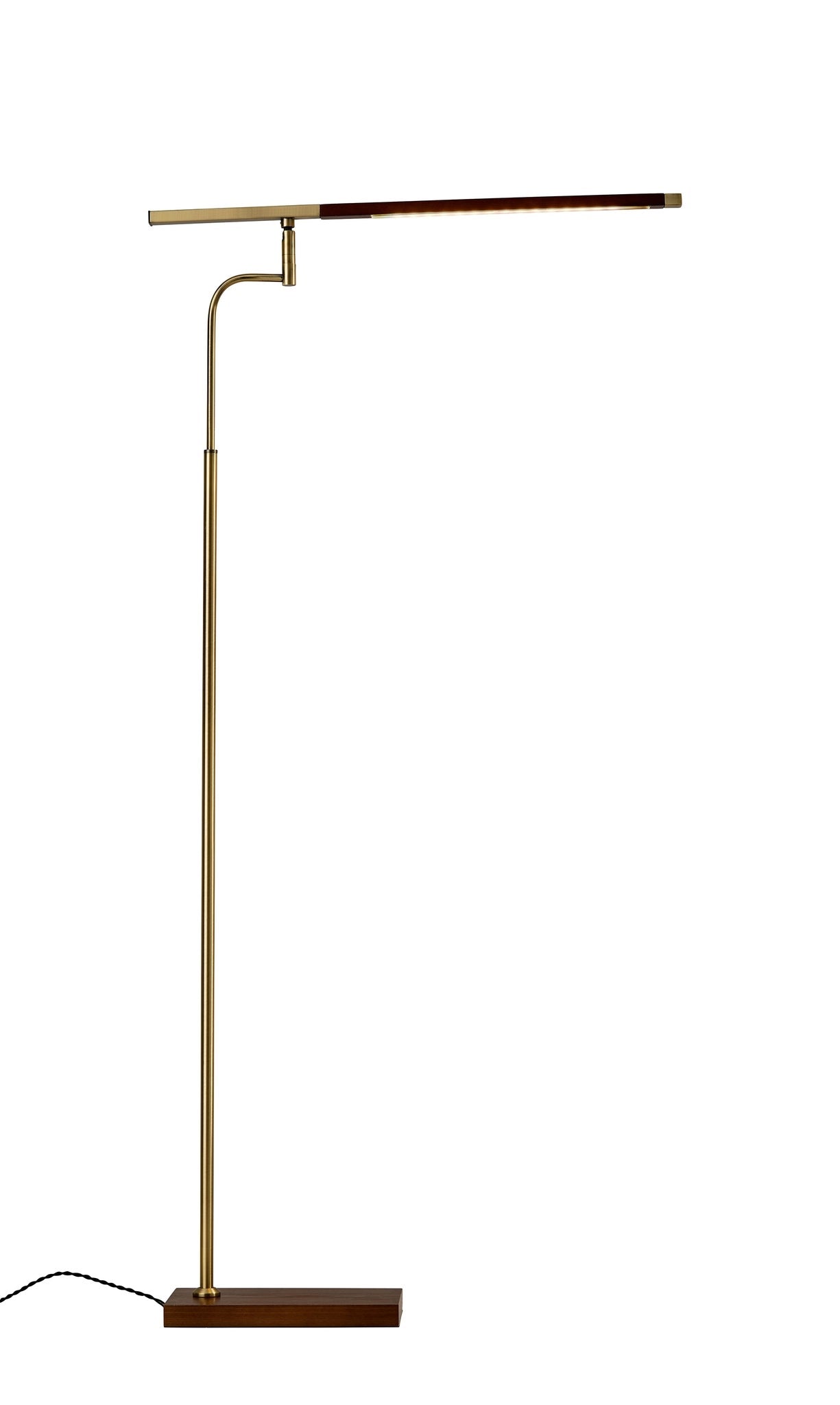 Barrett LED Floor Lamp - Walnut Adjustable Task Light-Lighting-DECOROLALA