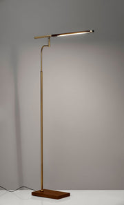 Barrett LED Floor Lamp - Walnut Adjustable Task Light-Lighting-DECOROLALA