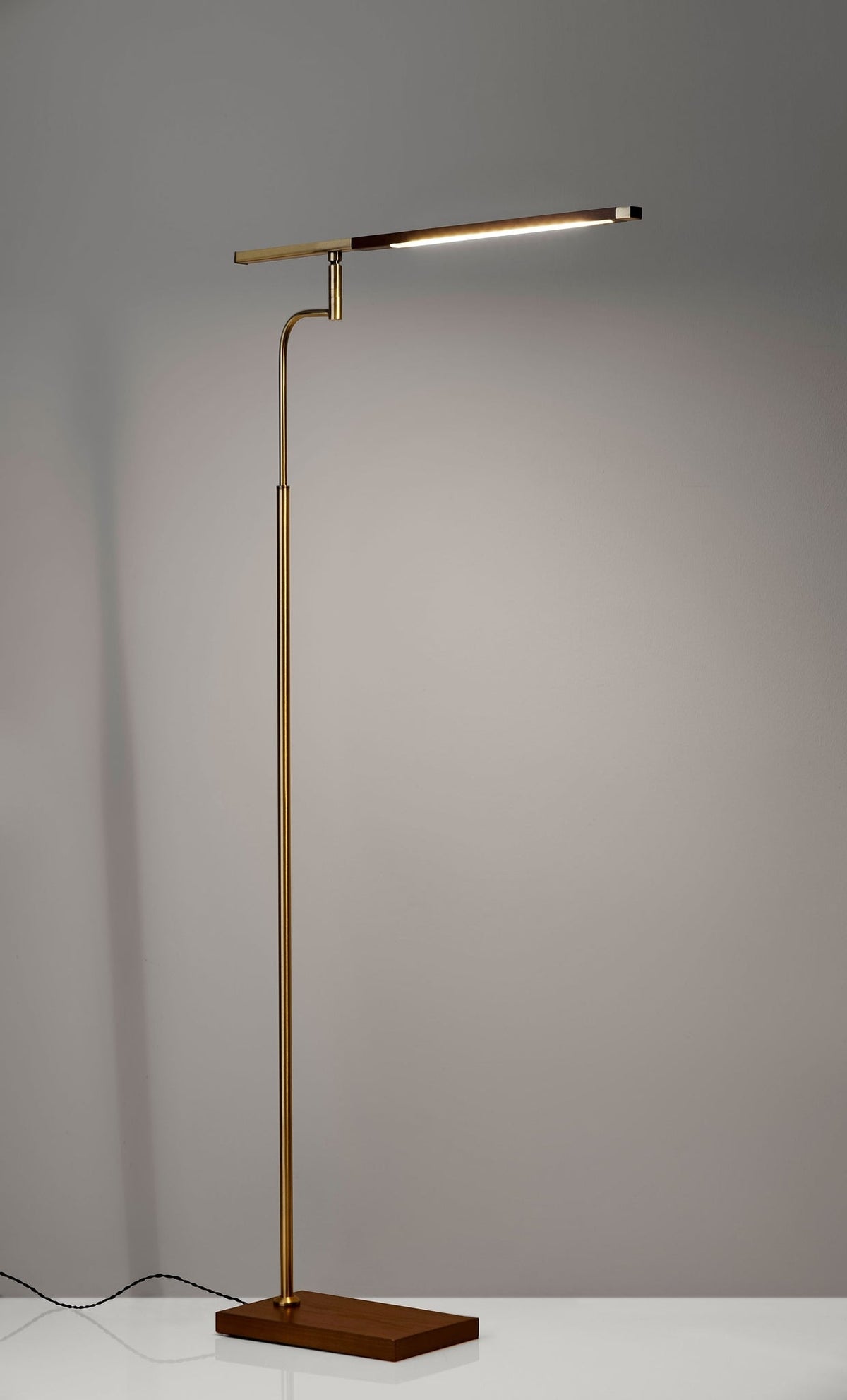 Barrett LED Floor Lamp - Walnut Adjustable Task Light-Lighting-DECOROLALA