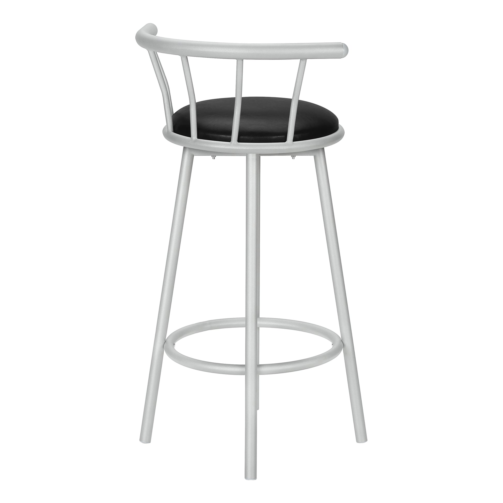 Barstool - 2pcs / 36"H / Swivel / White Metal-Bar Stool-DECOROLALA