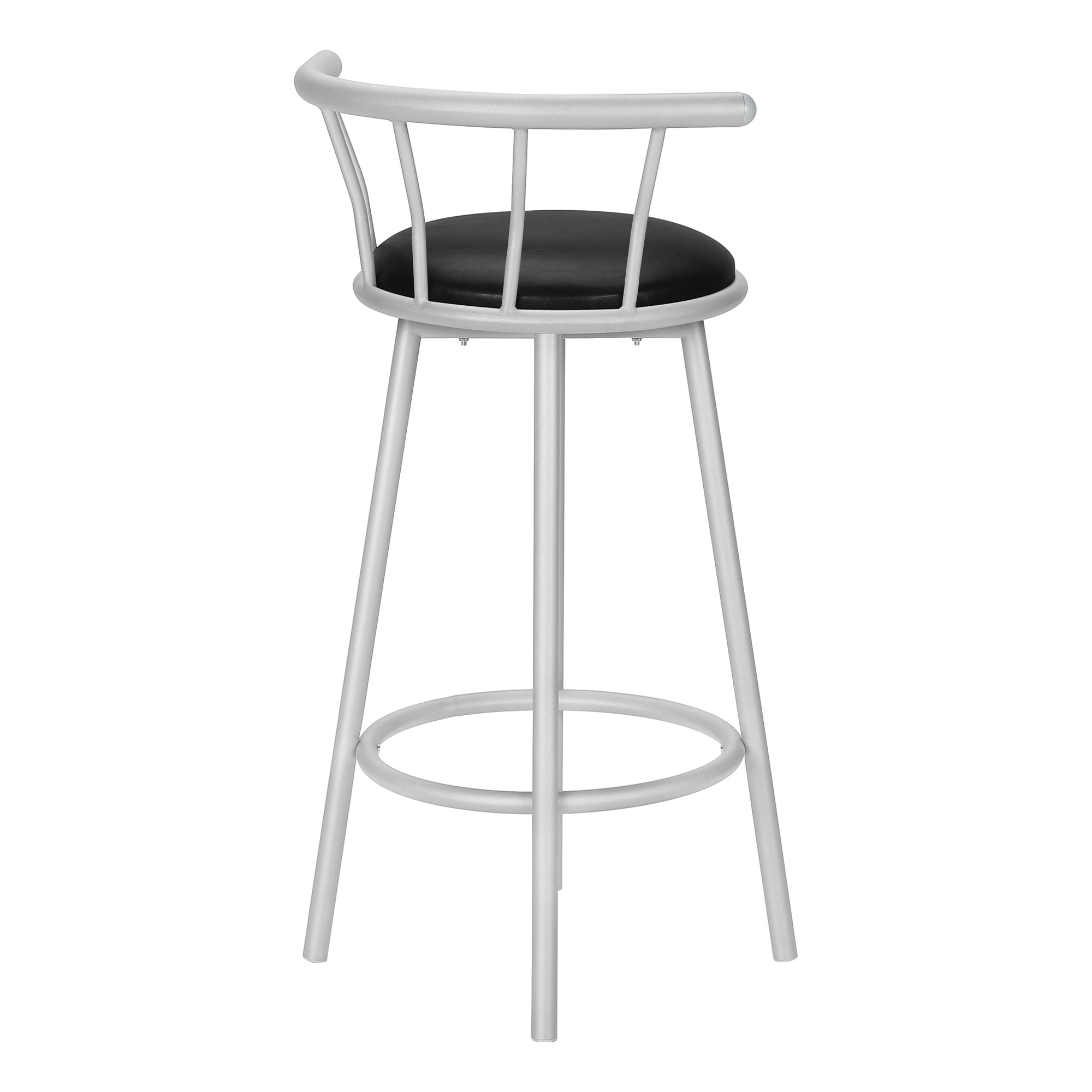 Barstool - 2pcs / 36"H / Swivel / White Metal-Bar Stool-DECOROLALA
