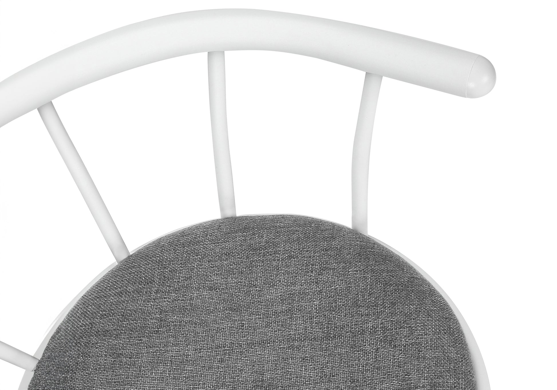 Barstool - 2pcs / 36"H / Swivel / White Metal-Bar Stool-DECOROLALA