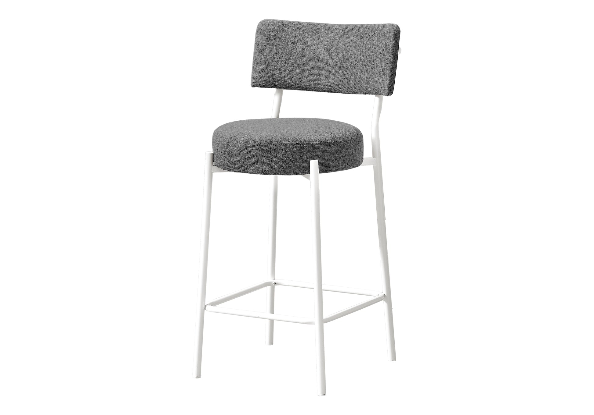 Barstool - 2pcs/ 37"H/ Black / Black Metal Counter Height-Bar Stool-DECOROLALA