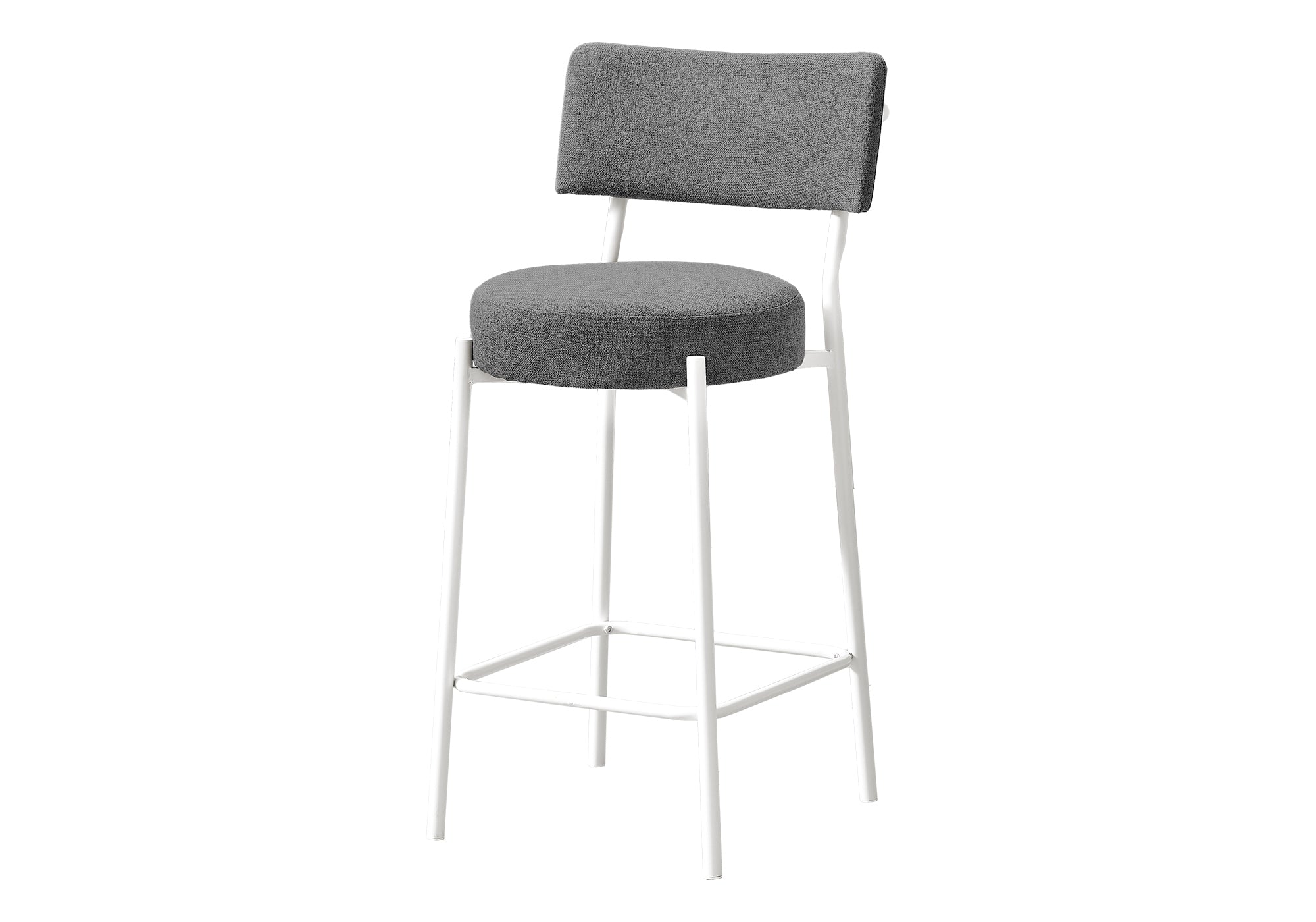 Barstool - 2pcs/ 37"H/ Black / Black Metal Counter Height-Bar Stool-DECOROLALA