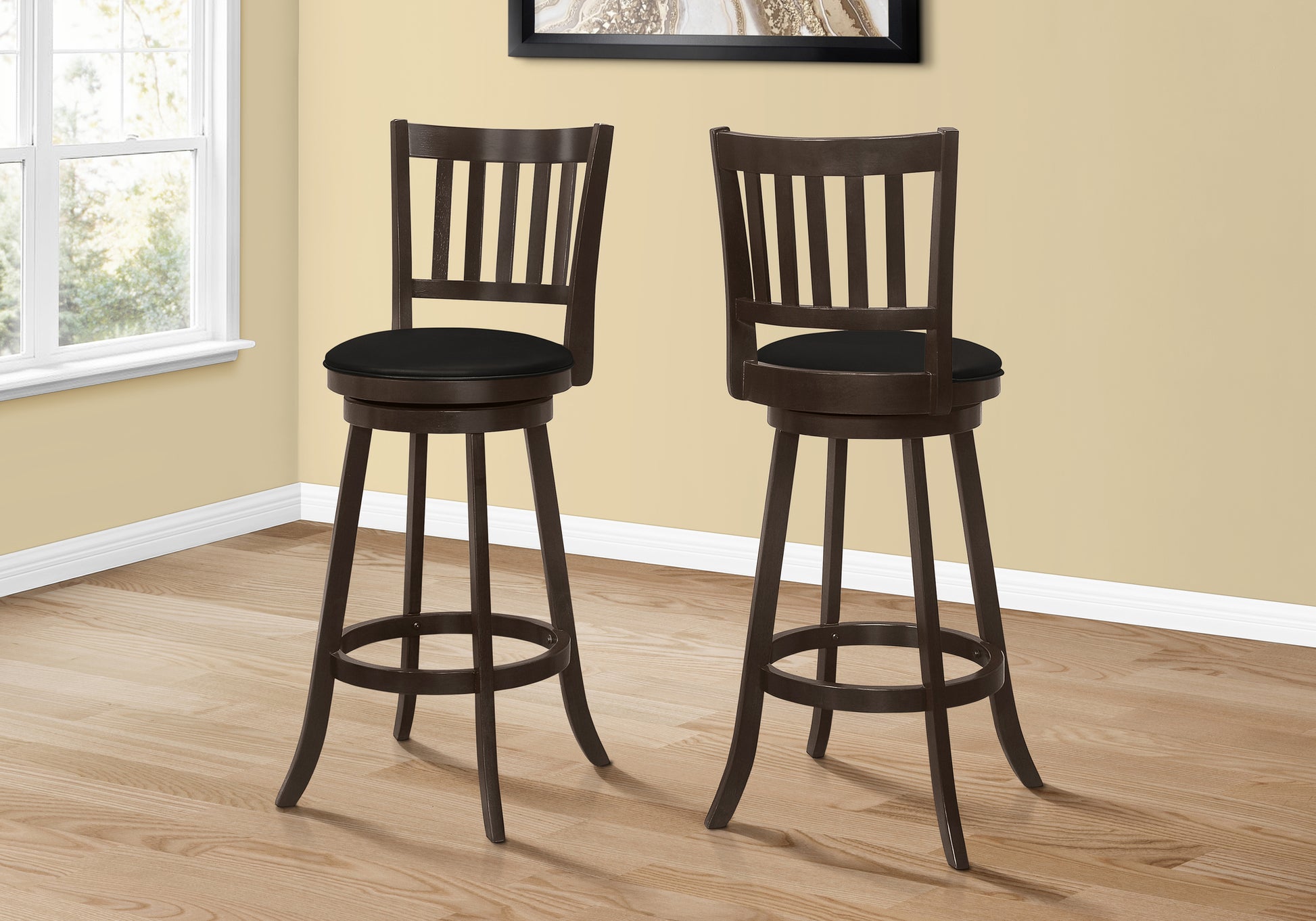 Barstool - 2pcs / 44"H / Swivel Bar Height-Bar Stool-DECOROLALA