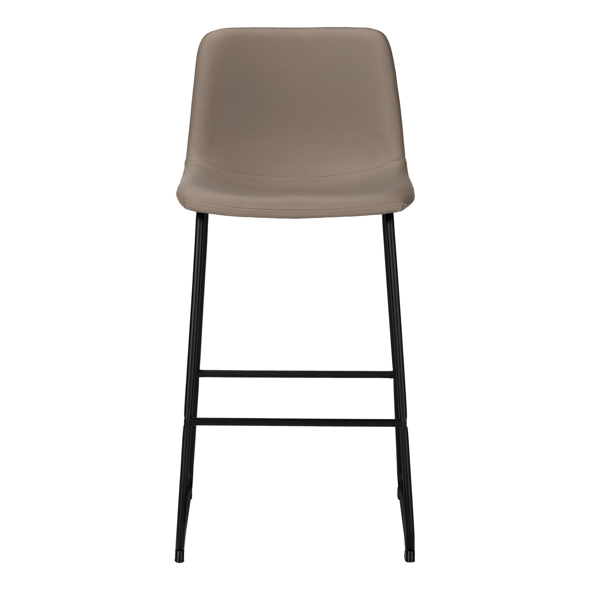 Barstool 40"H White Leather-Look Seat Metal Frame-Office Chairs-DECOROLALA