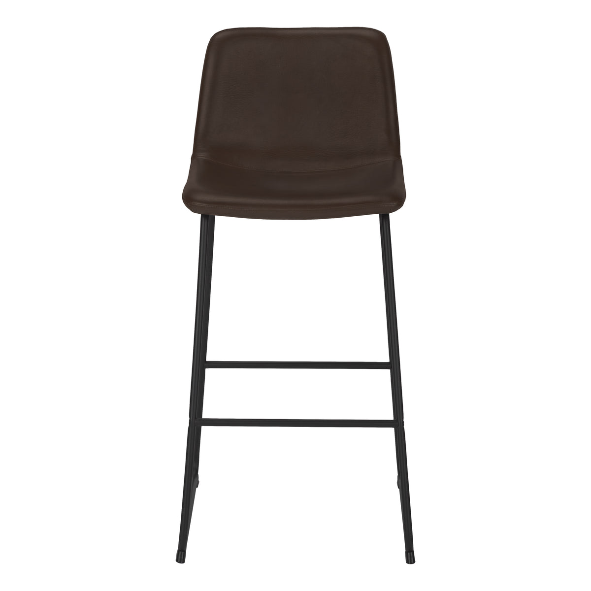 Barstool 40"H White Leather-Look Seat Metal Frame-Office Chairs-DECOROLALA