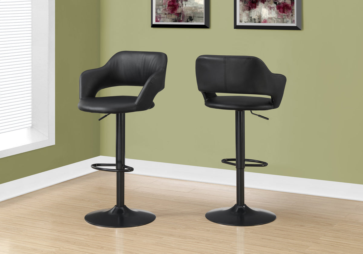 Barstool Grey Fabric Chrome Metal Hydraulic Lift-Home Bar Cabinets-DECOROLALA