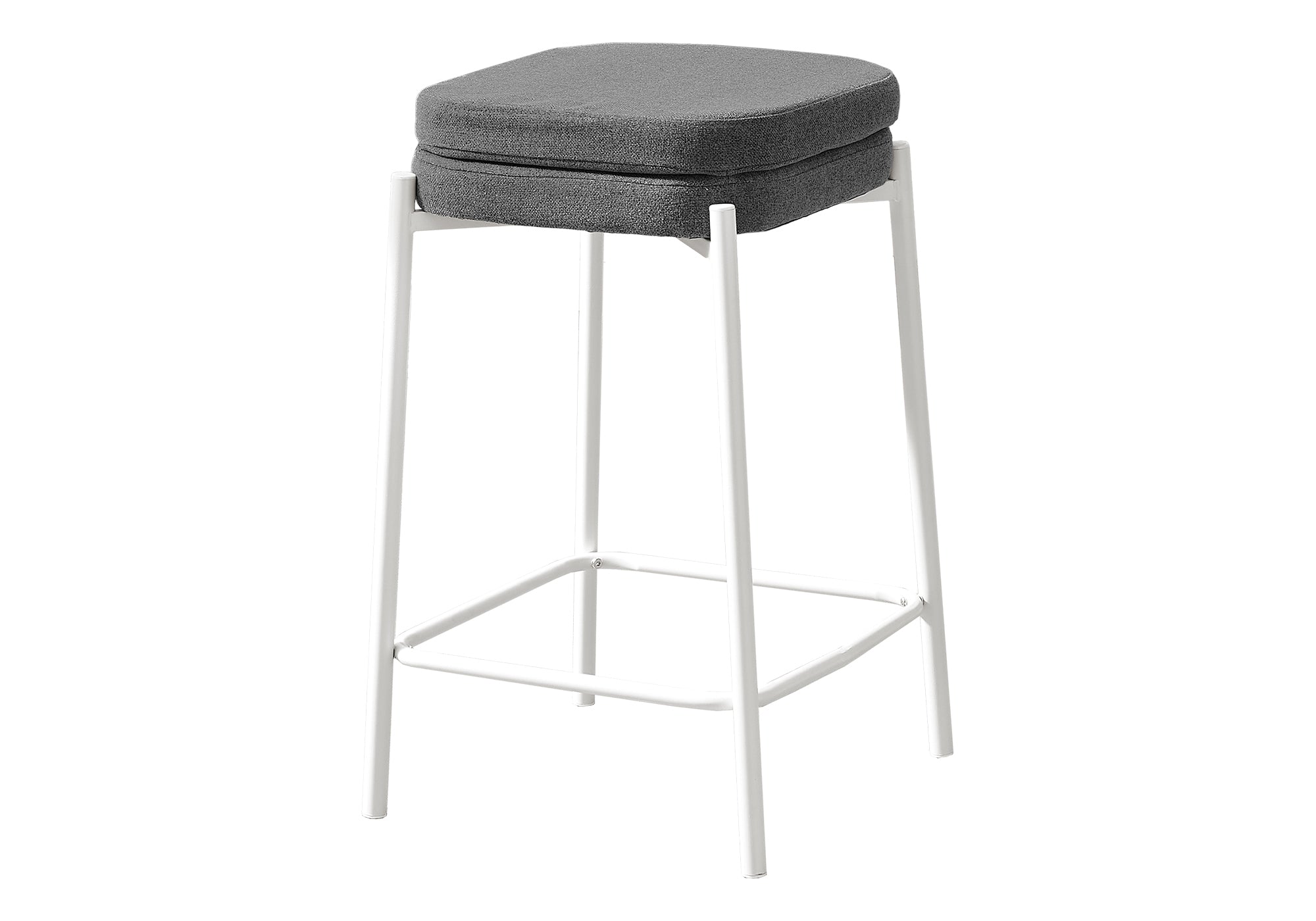 Barstool Set of 2 Counter Height Black Leather-Bar Stool-DECOROLALA