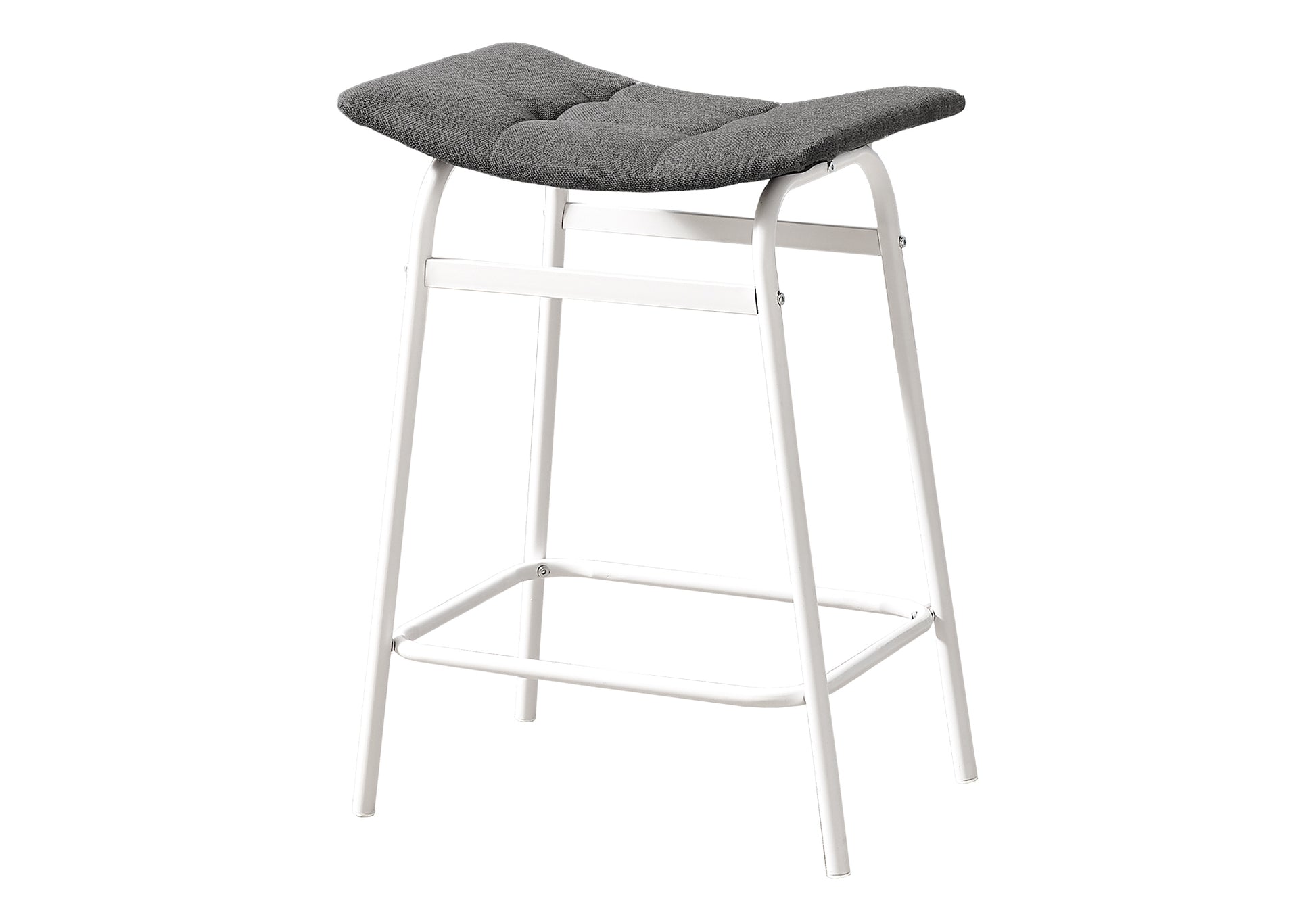 Barstool Set of 2 Counter Height Black PU Leather-Bar Stool-DECOROLALA