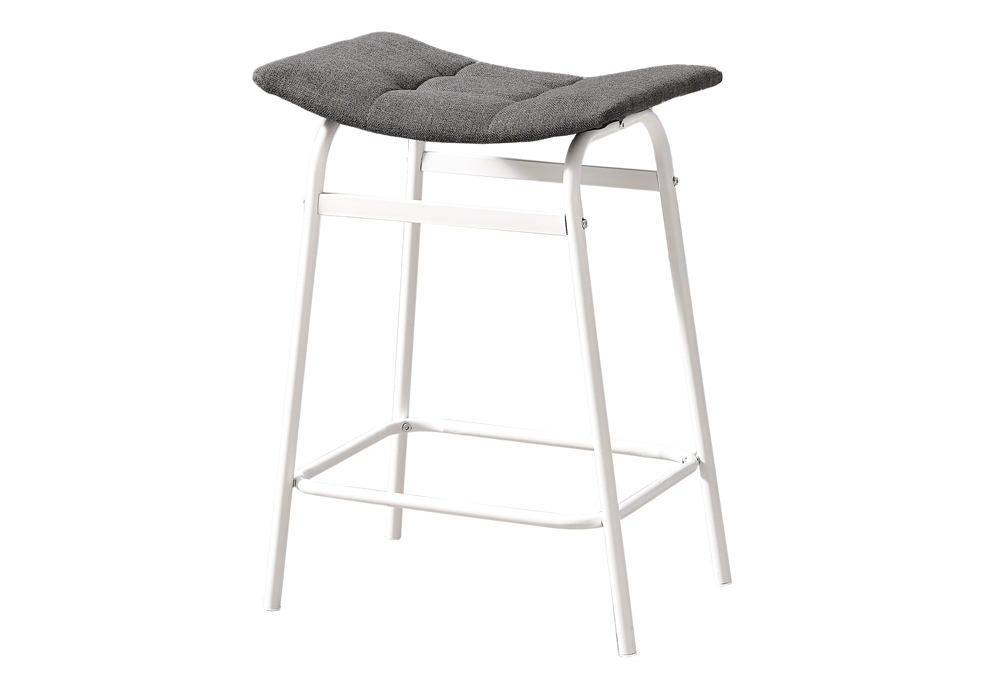 Barstool Set of 2 Counter Height Black PU Leather-Bar Stool-DECOROLALA