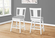 Barstool Set of 2 Counter-Height Swivel White 39"H-Bar Stool-DECOROLALA