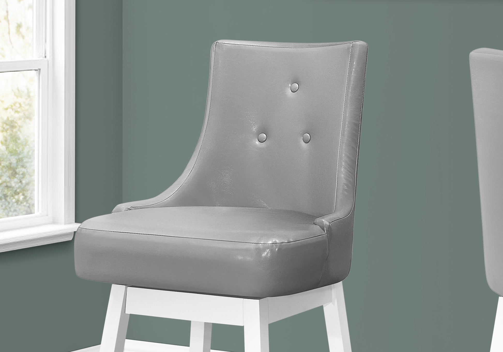 Barstool Swivel Set 2-Piece Grey 46"H-Bar Stool-DECOROLALA