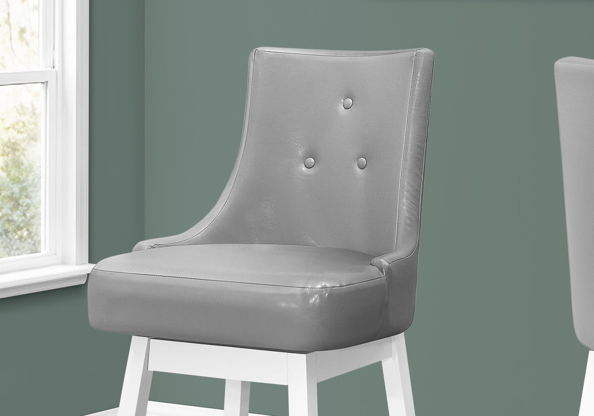 Barstool Swivel Set 2-Piece Grey 46"H-Bar Stool-DECOROLALA