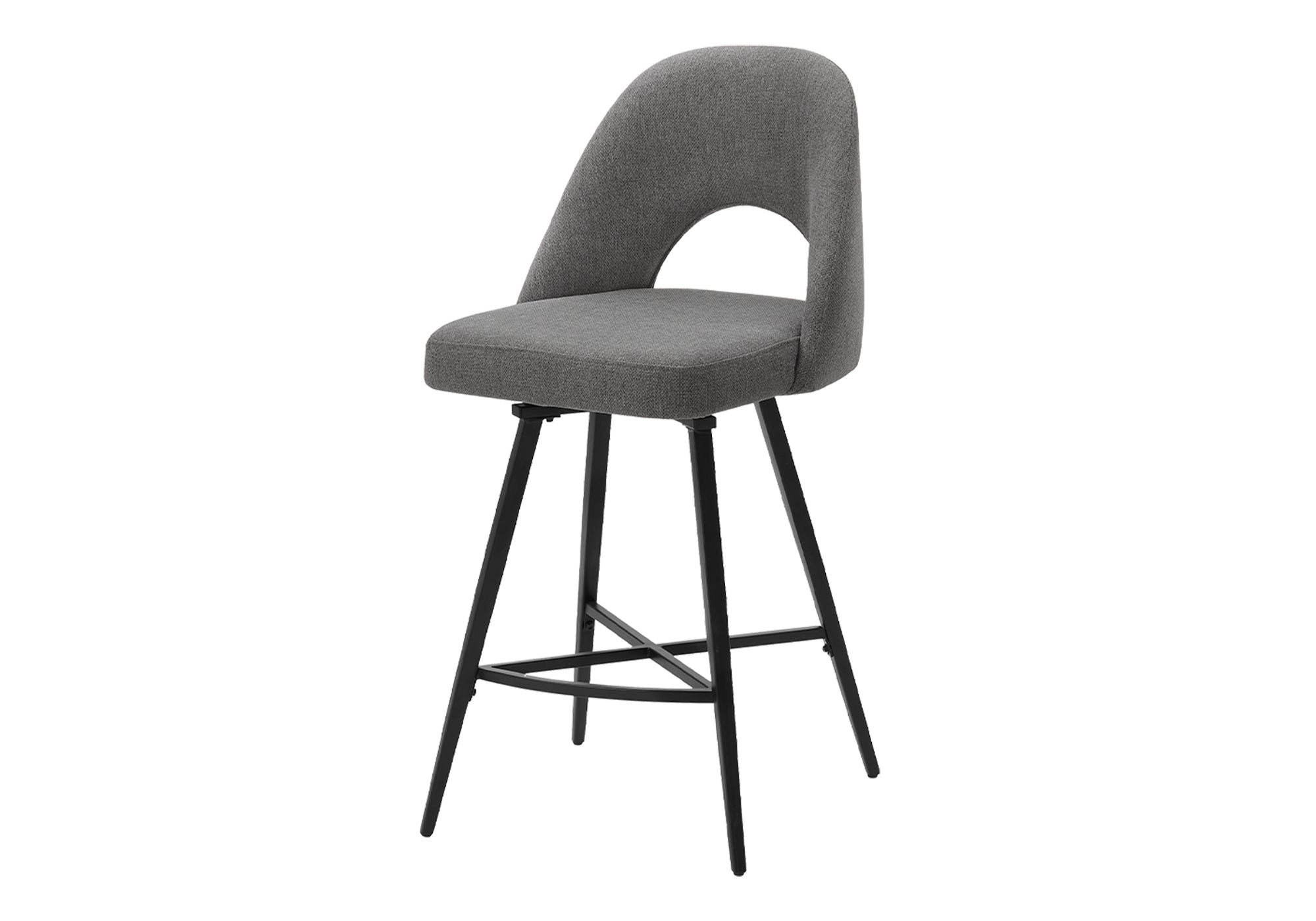 Barstools Set of 2, 39" Counter Height Swivel Grey-DECOROLALA