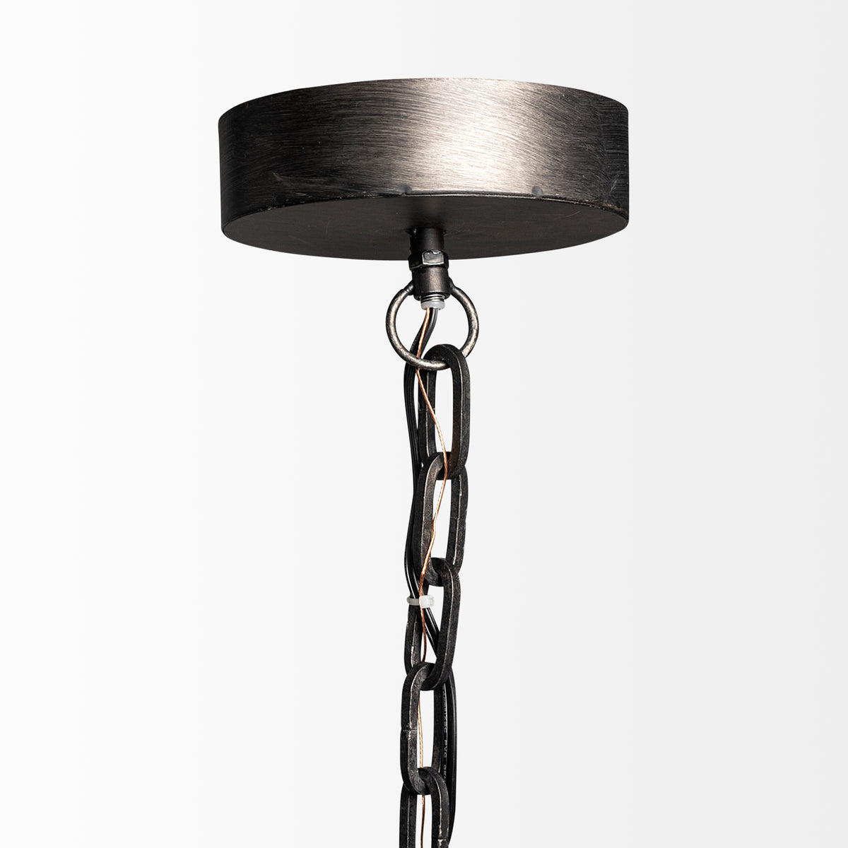 Bashaw I 17x20 Gray Toned Metal Dome Pendant Light-Pendant Lighting-DECOROLALA