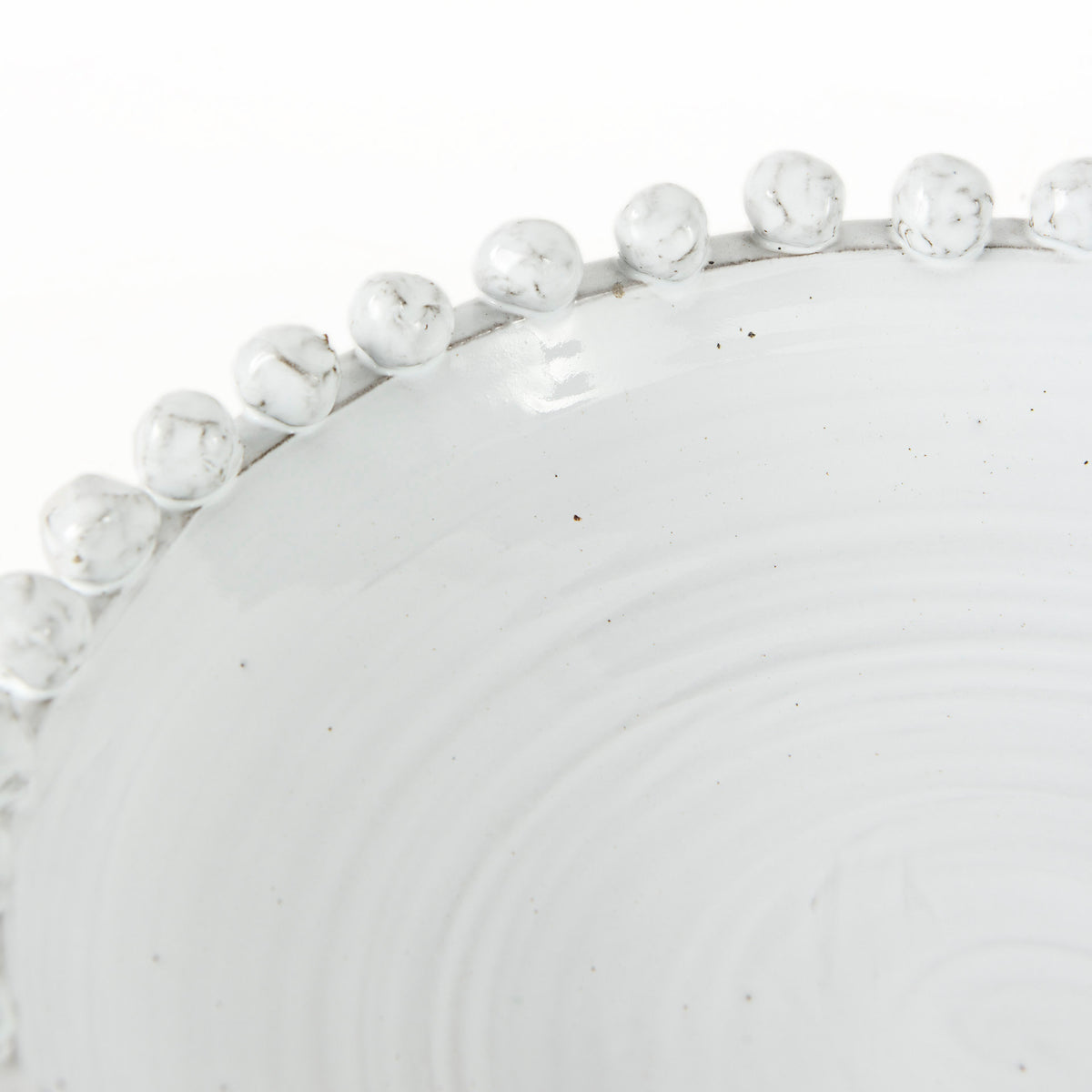 Basin 16" Round Off-White Glazed Decorative Bowl-Bowls-DECOROLALA