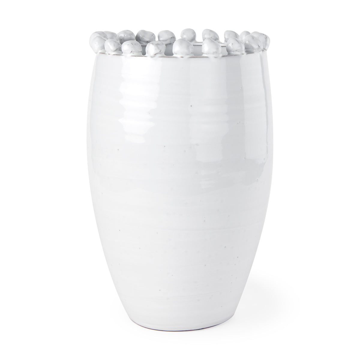 Basin Large Off-White Glazed Vase-Vase-DECOROLALA