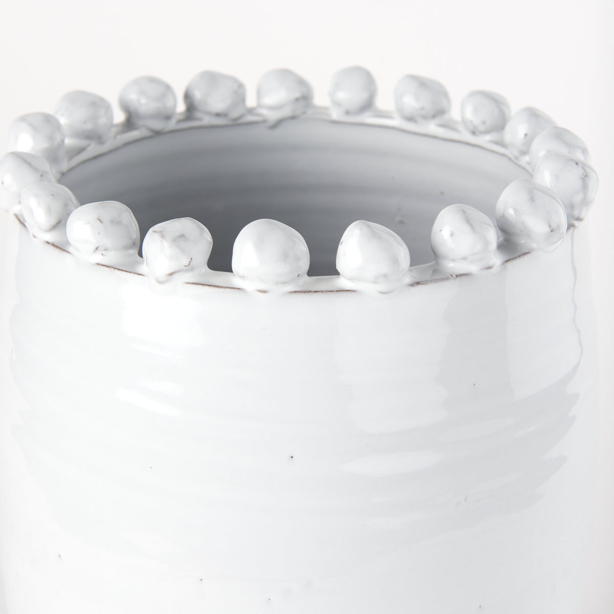 Basin Large Off-White Glazed Vase-Vase-DECOROLALA