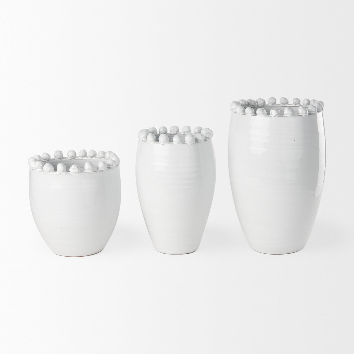 Basin Large Off-White Glazed Vase-Vase-DECOROLALA