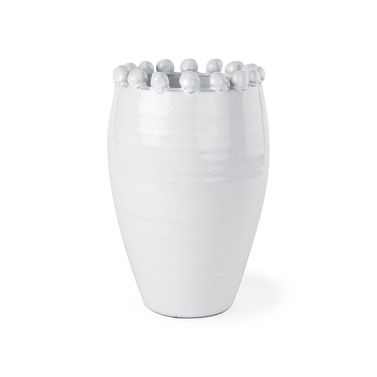 Basin Medium Off-White Glazed Vase-Vase-DECOROLALA