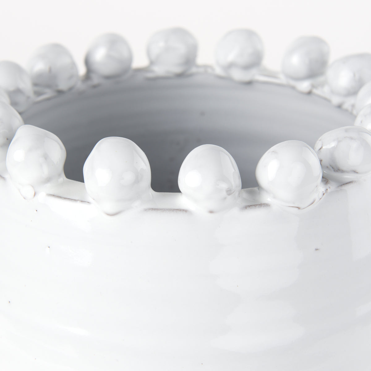 Basin Medium Off-White Glazed Vase-Vase-DECOROLALA