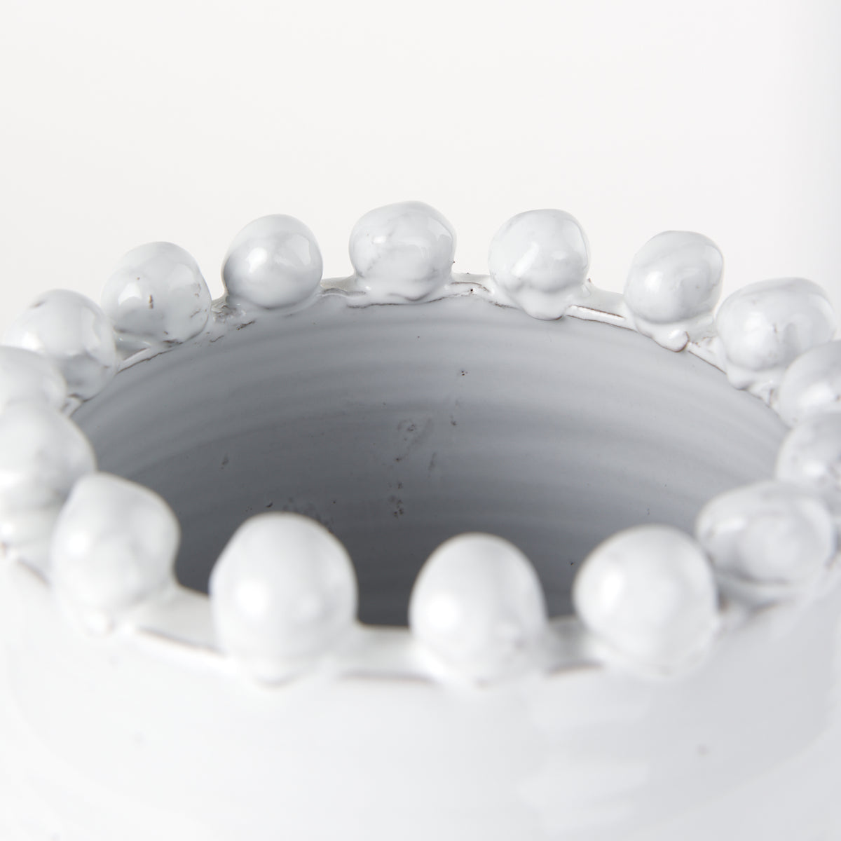 Basin Medium Off-White Glazed Vase-Vase-DECOROLALA