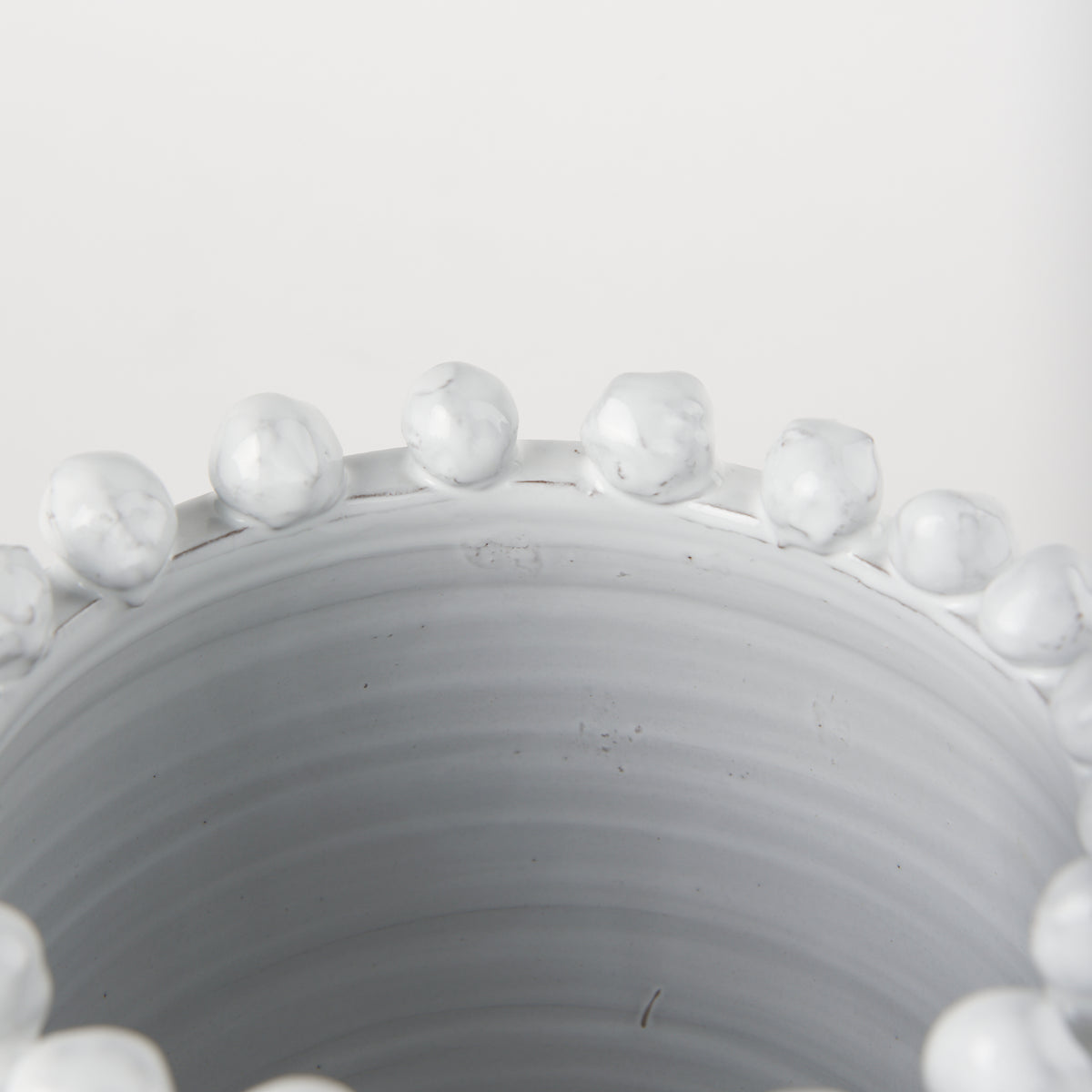 Basin Small Off-White Glazed Vase-Vase-DECOROLALA