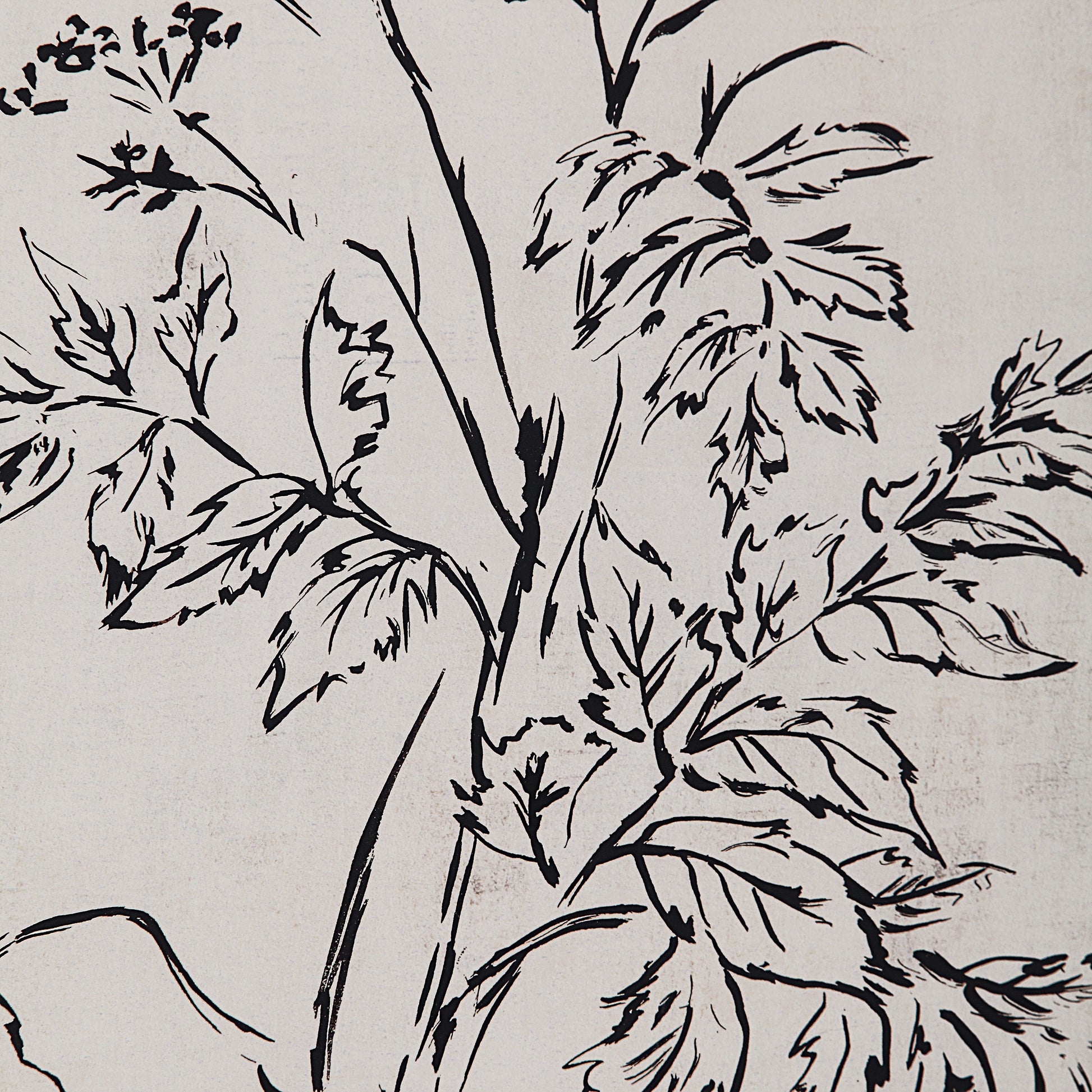 Basset 18" Wide Wall Art with Wood Frame, Painted Black-Canvas Art-DECOROLALA