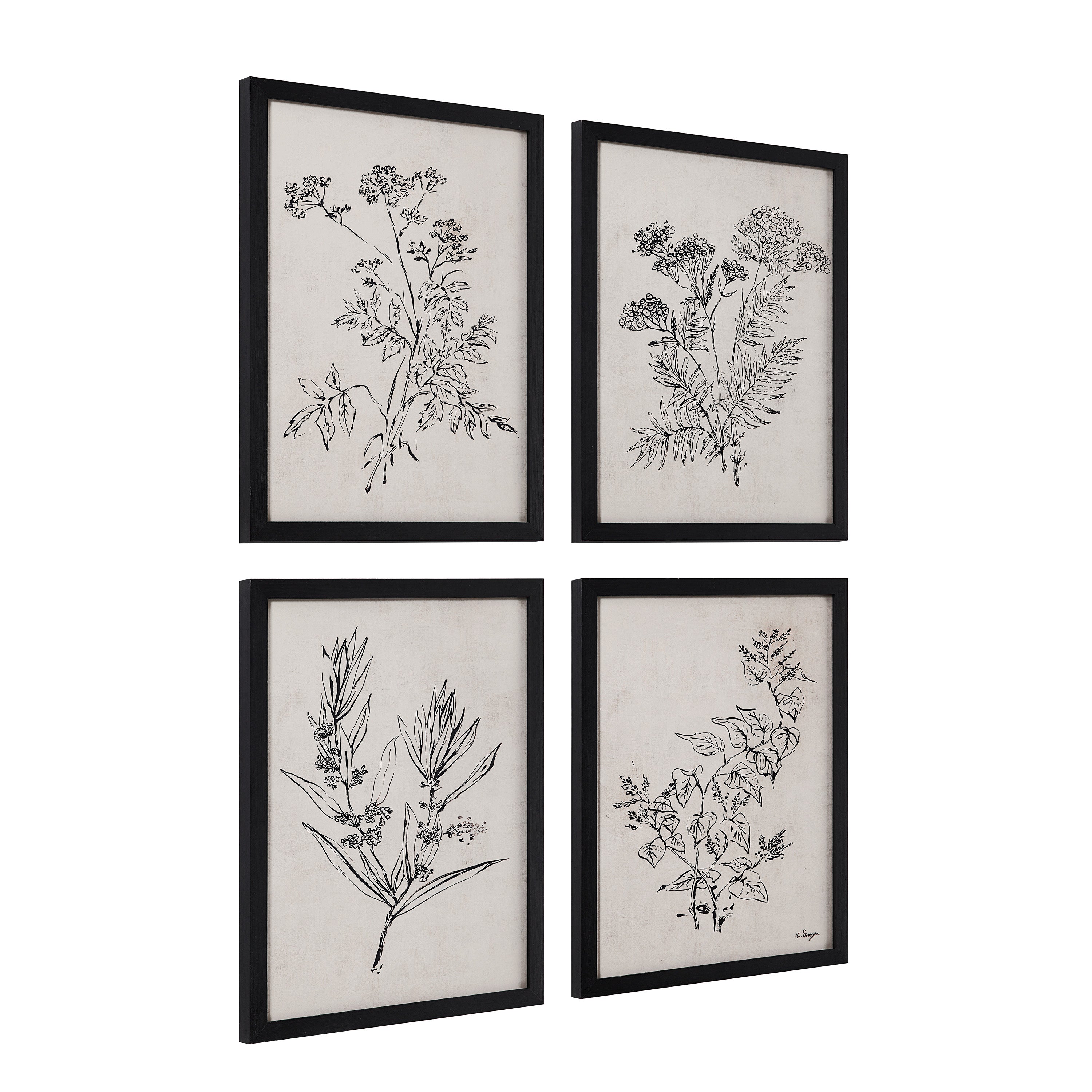 Basset 18" Wide Wall Art with Wood Frame, Painted Black-Canvas Art-DECOROLALA