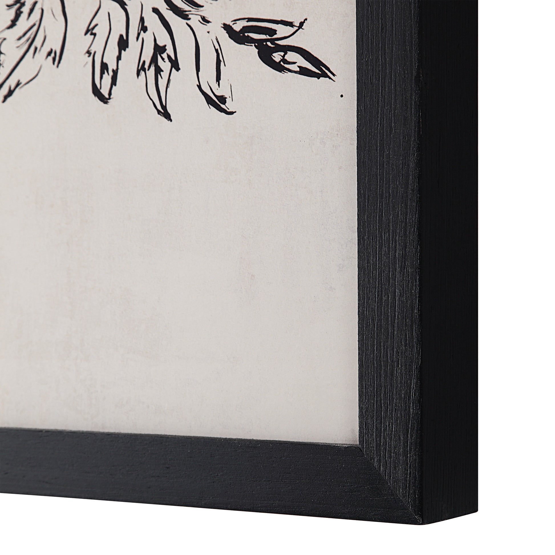 Basset 18" Wide Wall Art with Wood Frame, Painted Black-Canvas Art-DECOROLALA