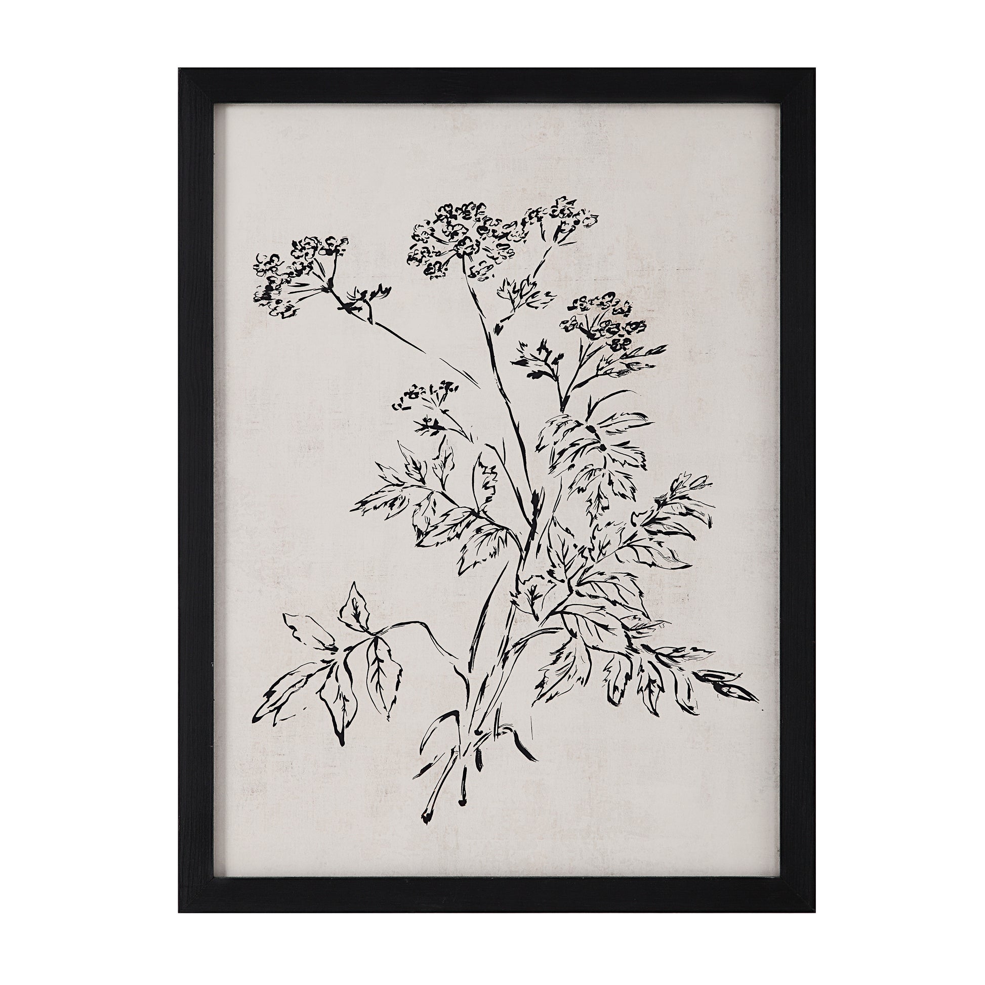 Basset 18" Wide Wall Art with Wood Frame, Painted Black-Canvas Art-DECOROLALA