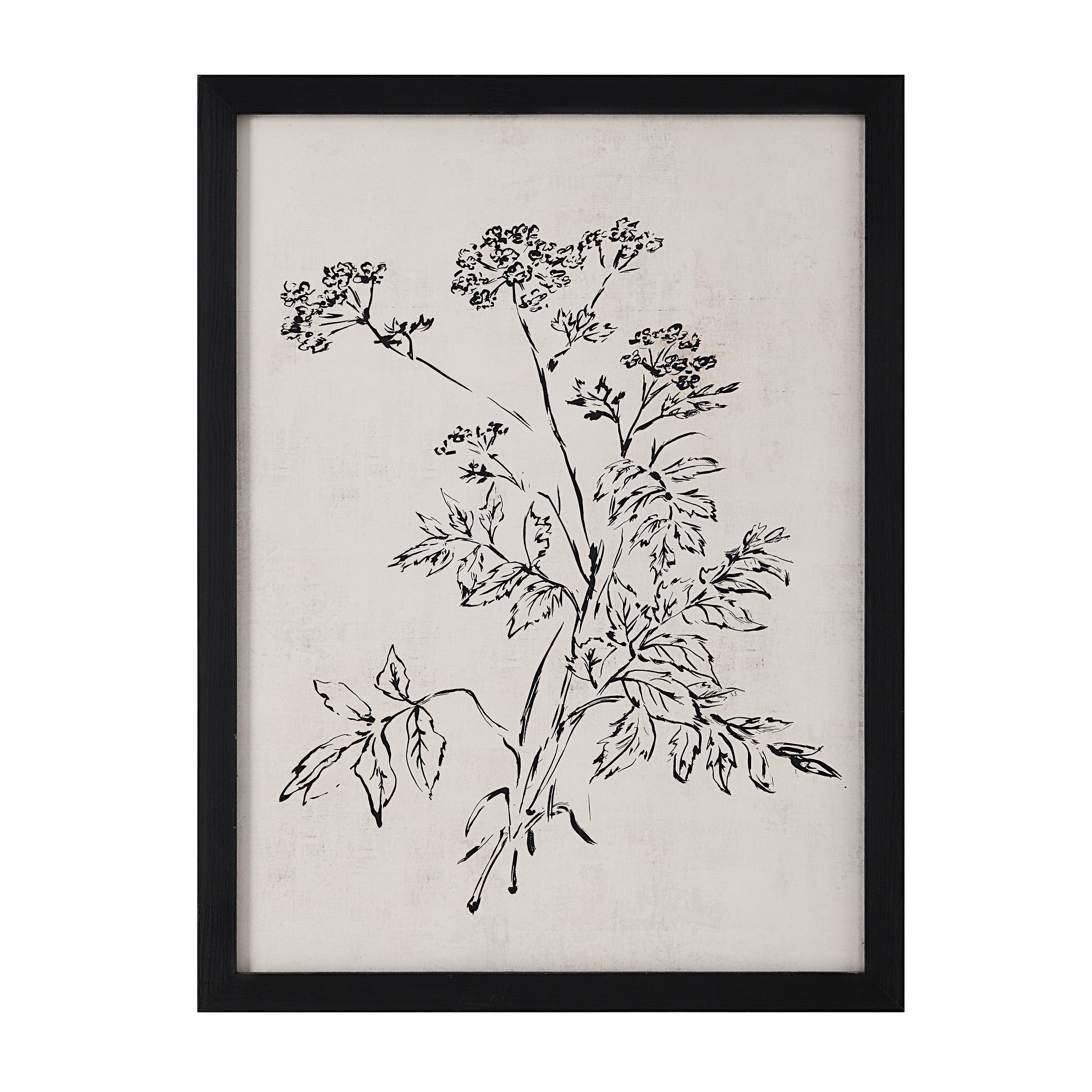 Basset 18" Wide Wall Art with Wood Frame, Painted Black-Canvas Art-DECOROLALA