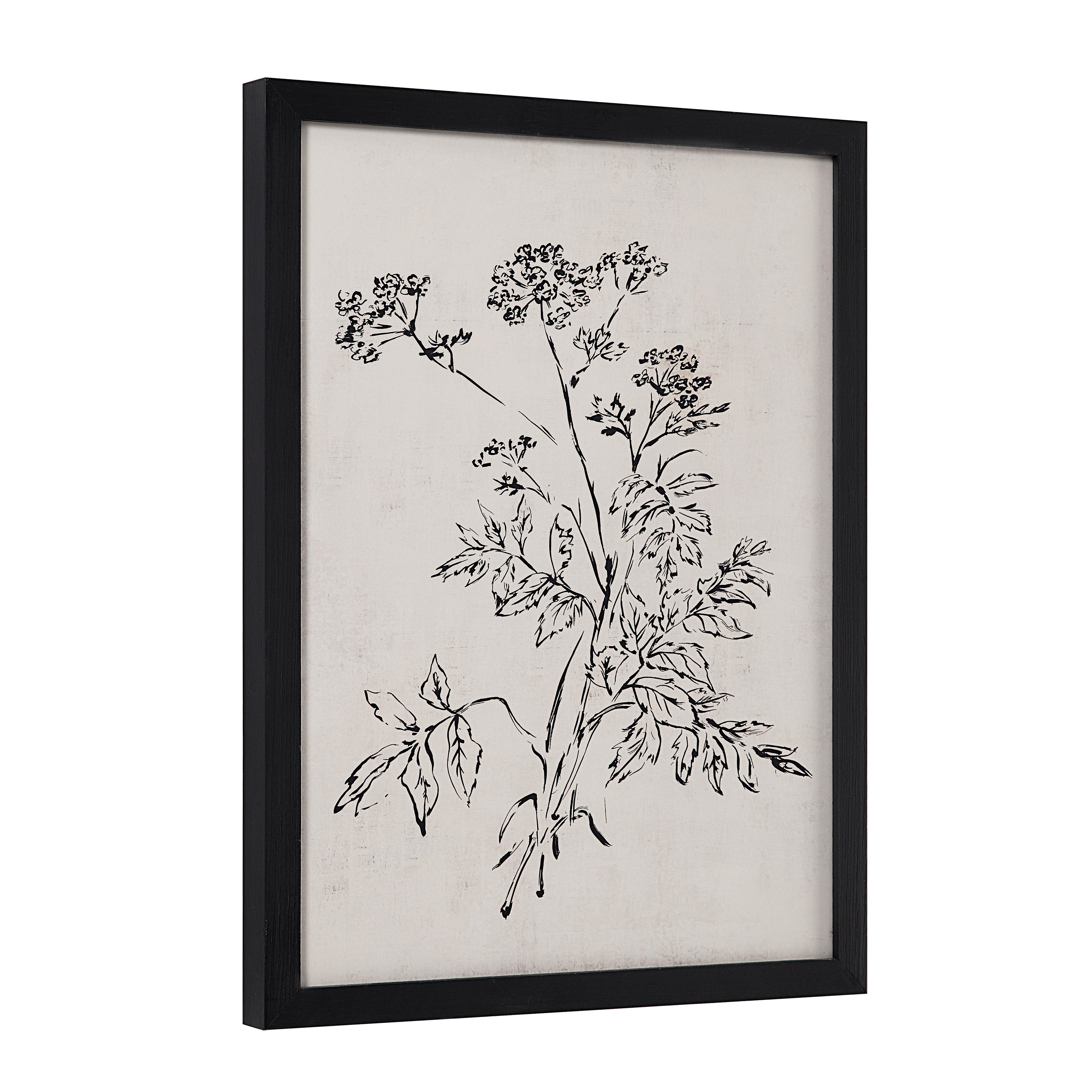 Basset 18" Wide Wall Art with Wood Frame, Painted Black-Canvas Art-DECOROLALA