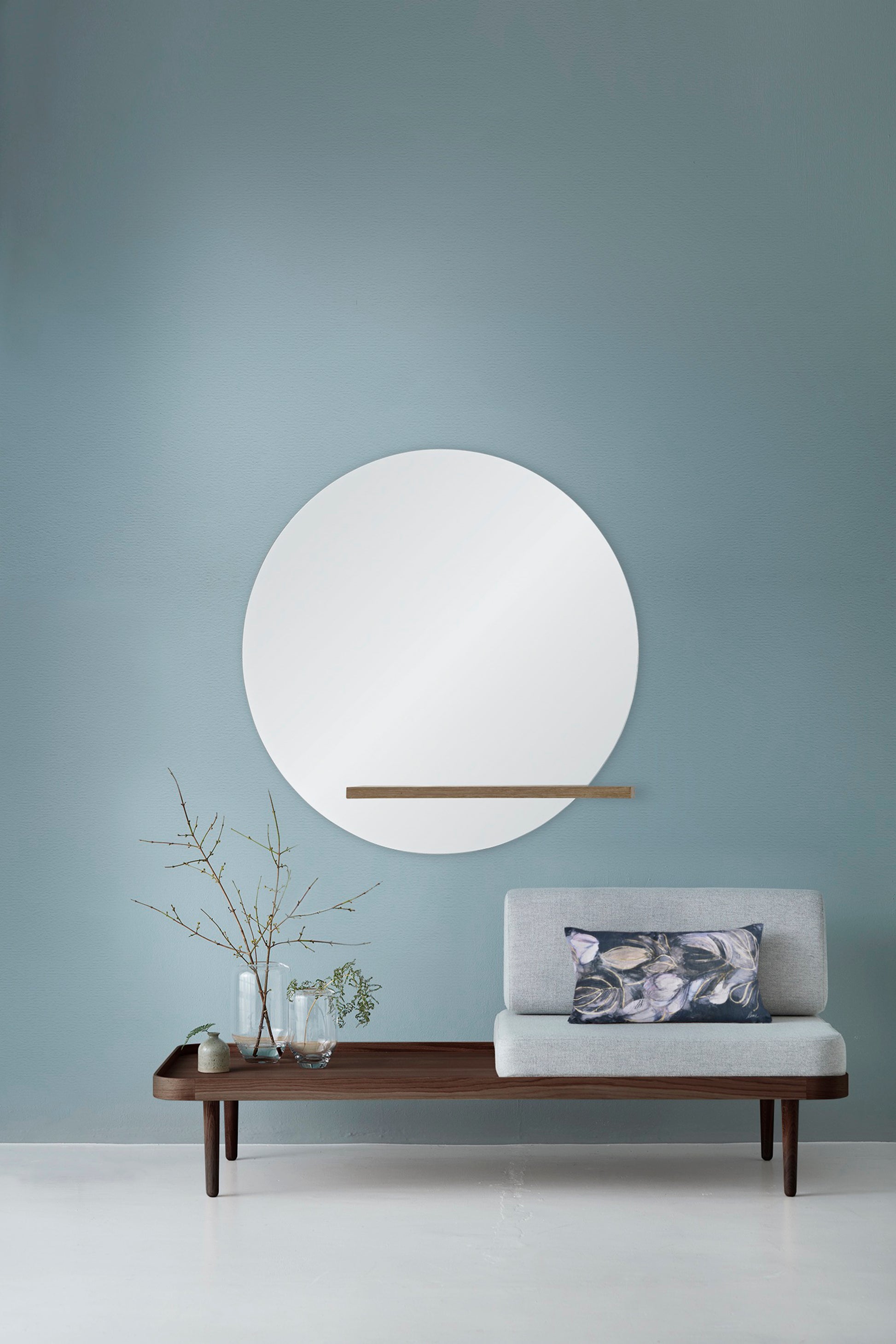 Bassett 36" Tall Round Wall Mirror-Mirror-DECOROLALA