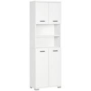 Bathroom Cabinet 23.6"x72" White Open Shelves-DECOROLALA
