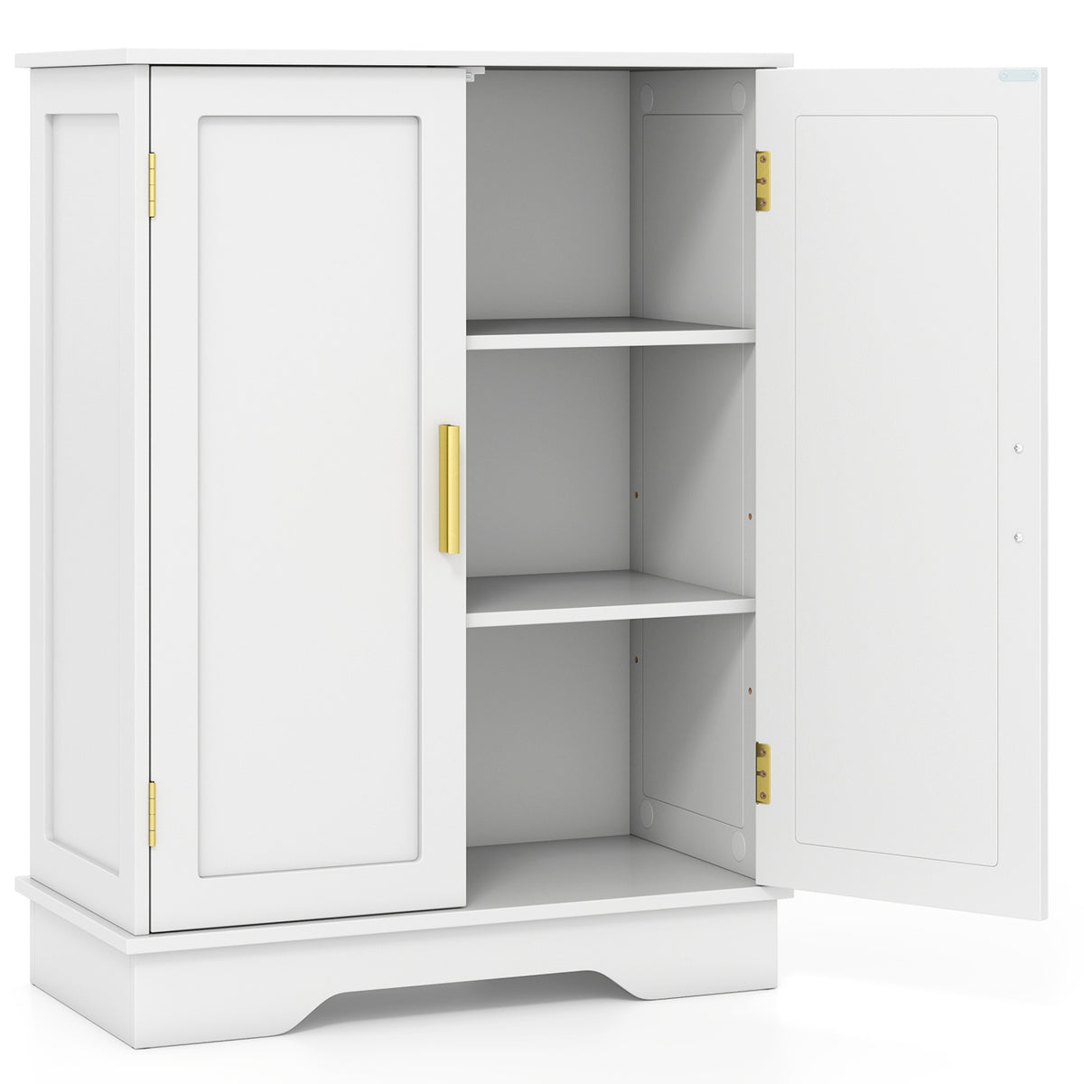 Bathroom Floor Storage Cabinet - White 2-Door 23.5" x 31.5"-Floor Cabinets-DECOROLALA