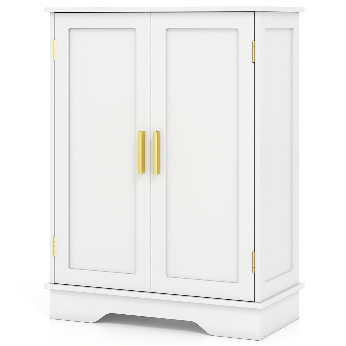 Bathroom Floor Storage Cabinet - White 2-Door 23.5" x 31.5"-Floor Cabinets-DECOROLALA