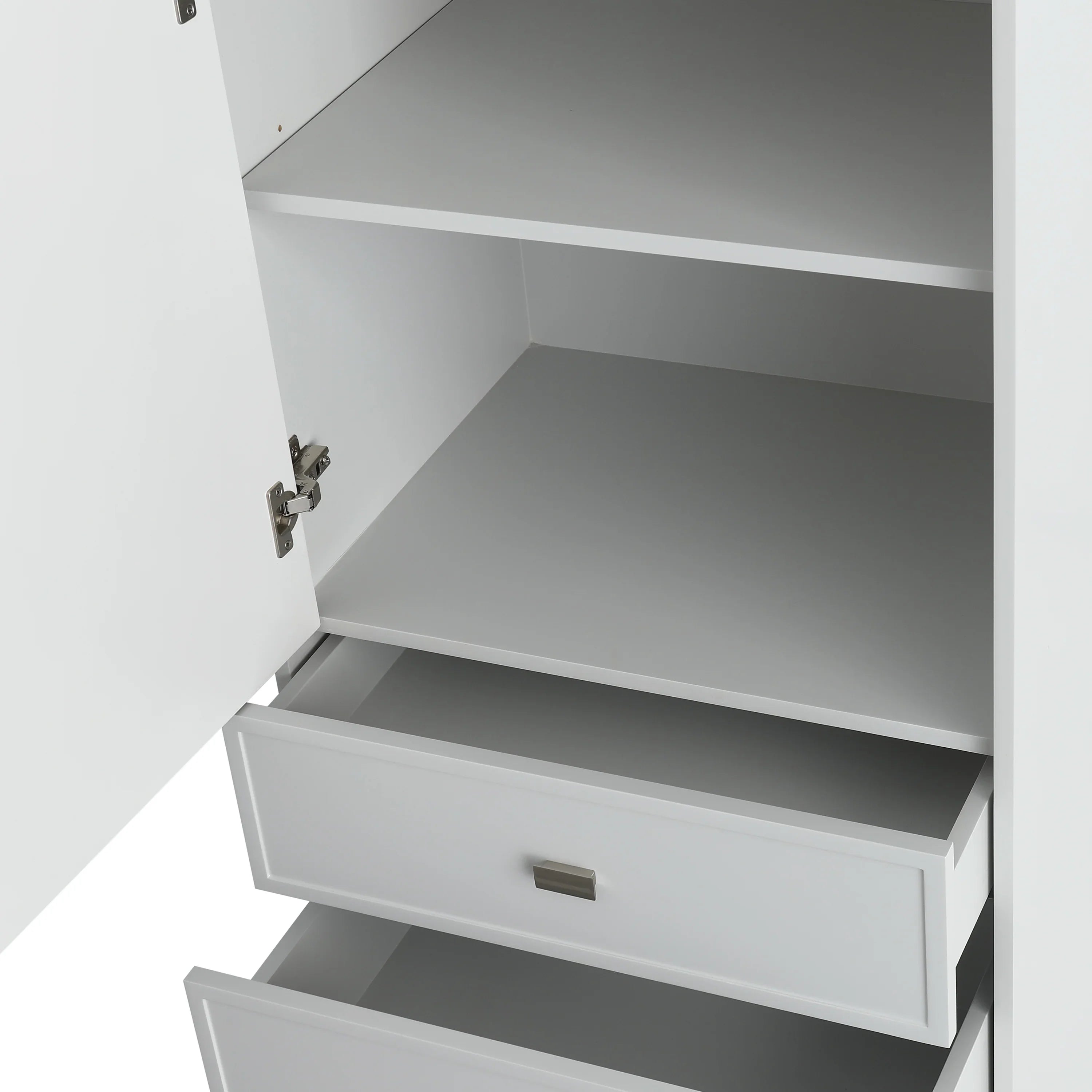 Bathroom Freestanding Linen Cabinet - Hampton Grey-Migration_Bathroom Vanities-DECOROLALA