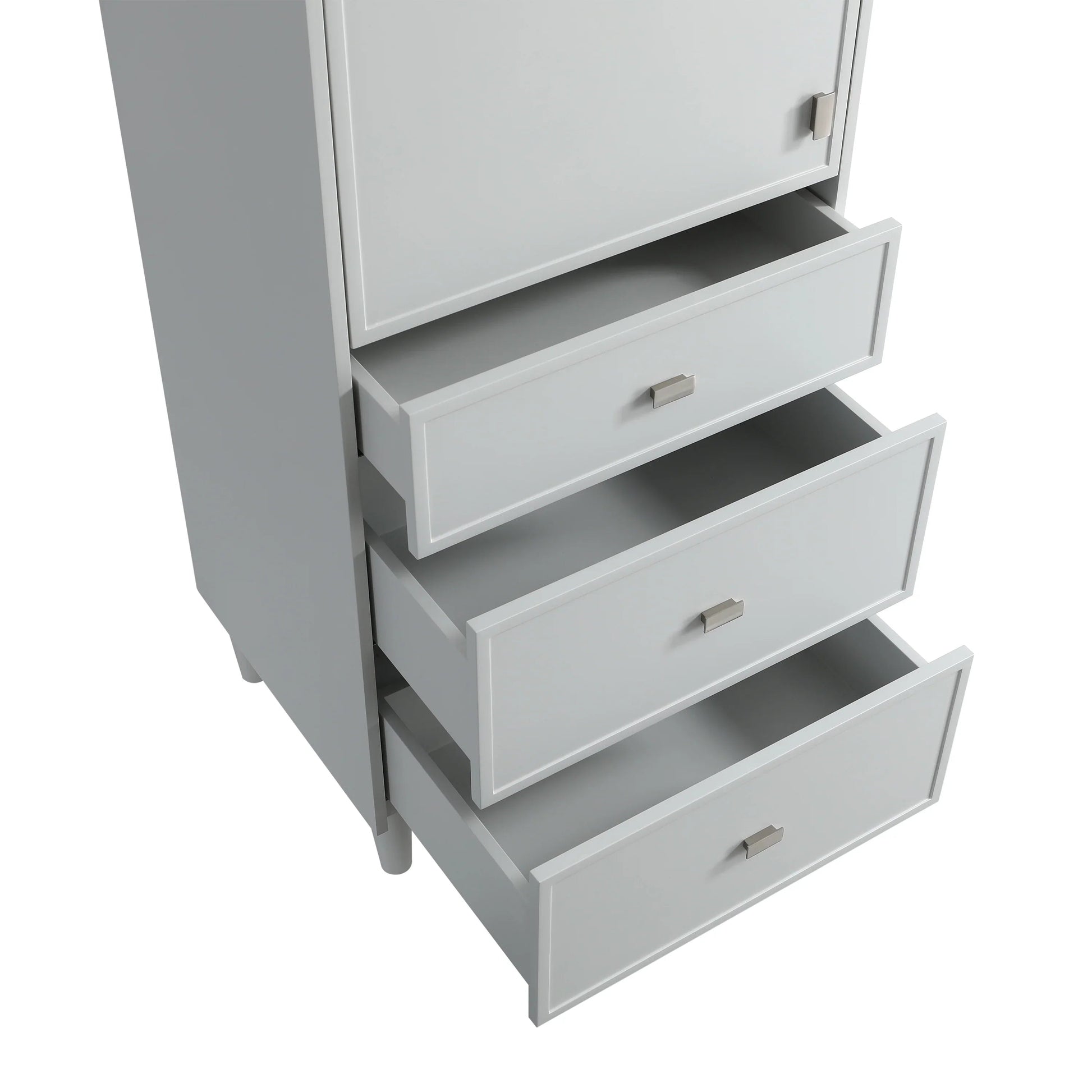 Bathroom Freestanding Linen Cabinet - Hampton Grey-Migration_Bathroom Vanities-DECOROLALA