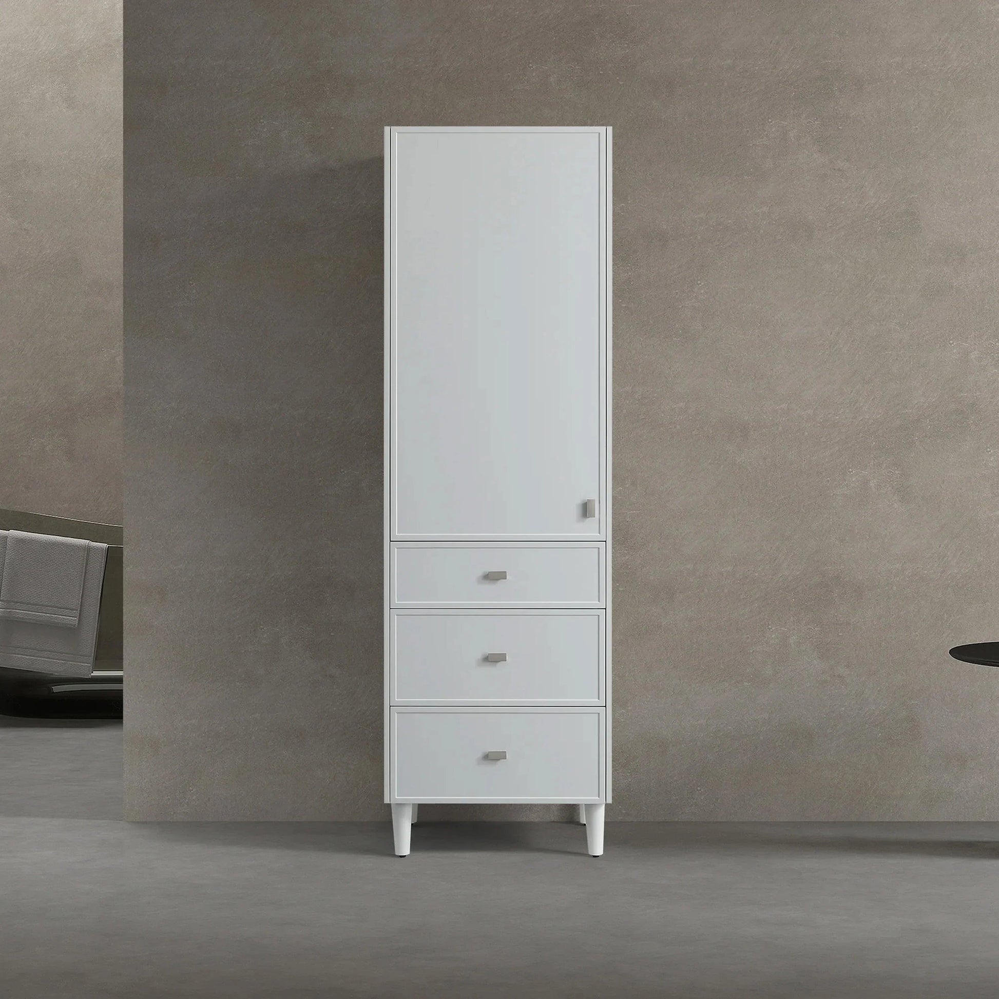 Bathroom Freestanding Linen Cabinet - Hampton Grey-Migration_Bathroom Vanities-DECOROLALA