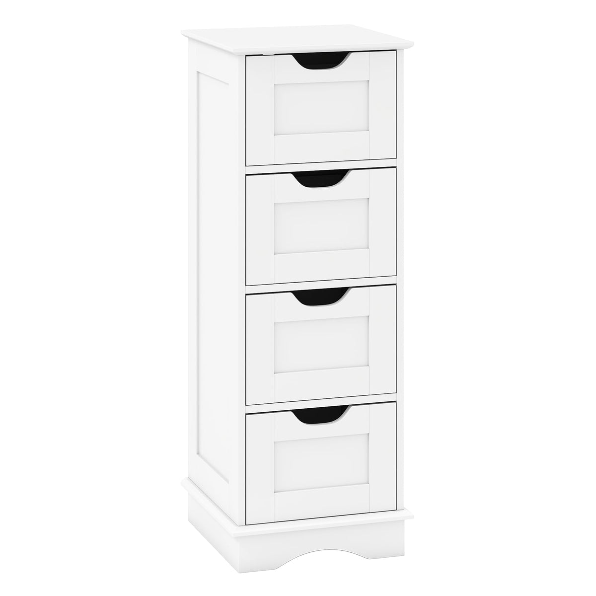 Bathroom Storage Cabinet with 4 Drawers - White 12" x 12" x 32"-Floor Cabinets-DECOROLALA