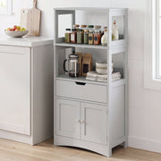 Bathroom Storage Cabinet with Drawer and Shelf Floor Cabinet-Gray-Floor Cabinets-DECOROLALA