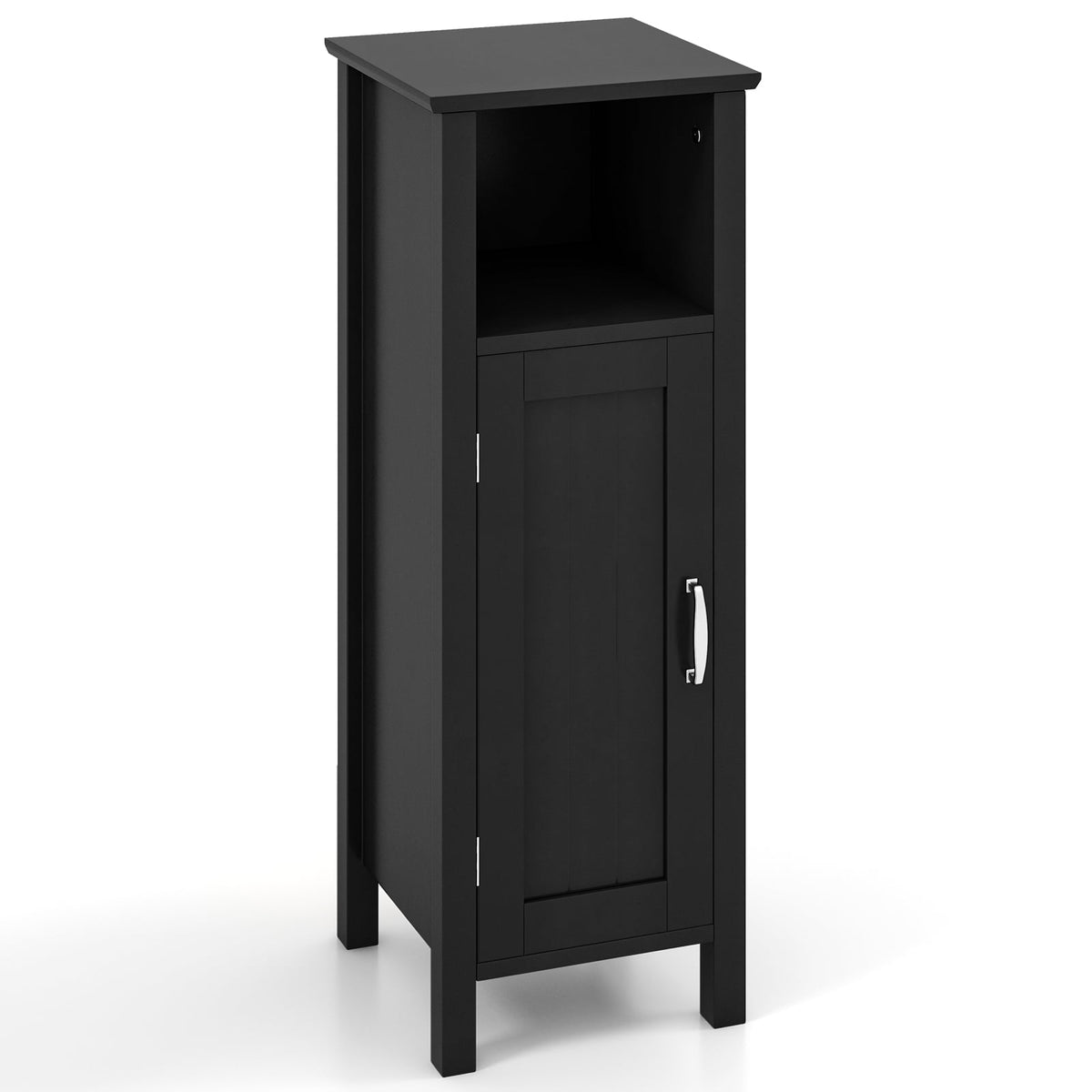 Bathroom Floor Cabinet - Black 2-Tier Storage Organizer 31.5"-Floor Cabinets-DECOROLALA