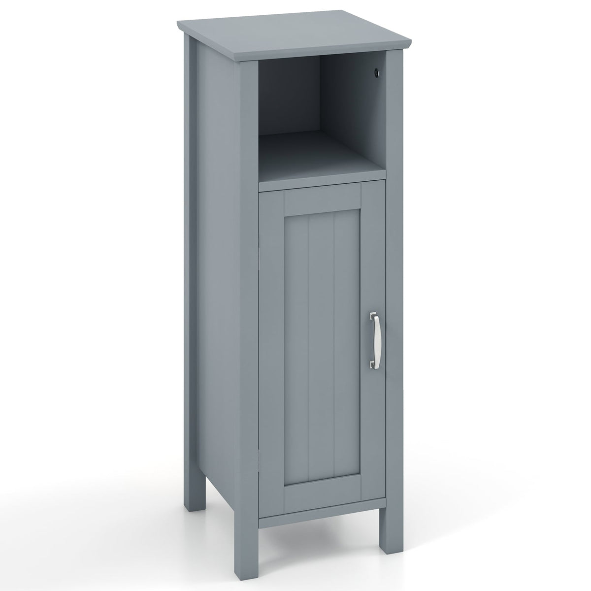 Bathroom Floor Storage Cabinet - Gray 12" x 12" x 31.5"-Floor Cabinets-DECOROLALA