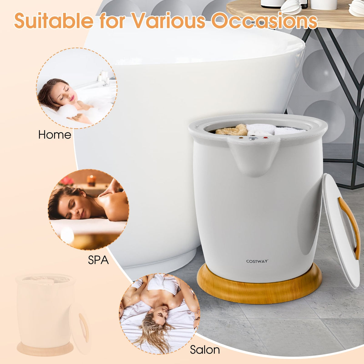 Bathroom Towel Warmer Bucket - 20L Large Capacity Gray-Dryers-DECOROLALA