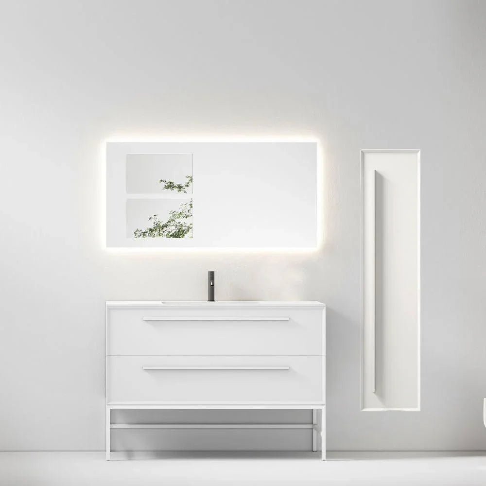 Bathroom Wall Hung Linen Cabinet - Matte White-Migration_Bathroom Vanities-DECOROLALA